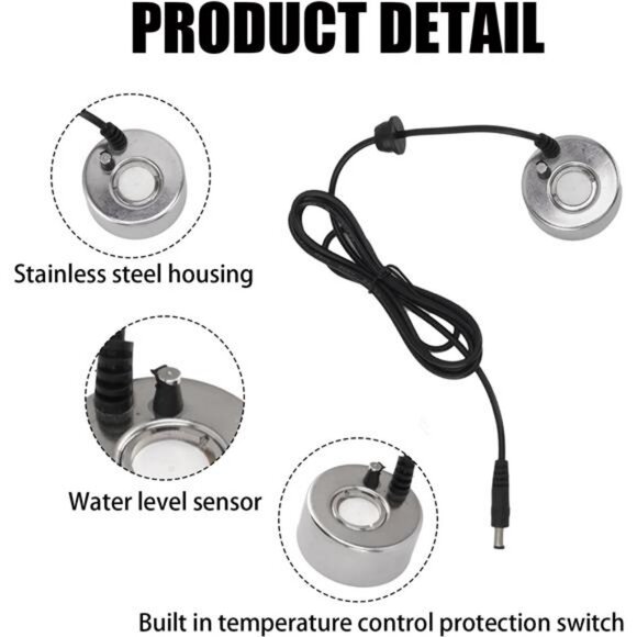 D12V Mist Maker Fogger Ideal for Rockery, Fishtank, Birdbath Decor - - Picture 3 of 8